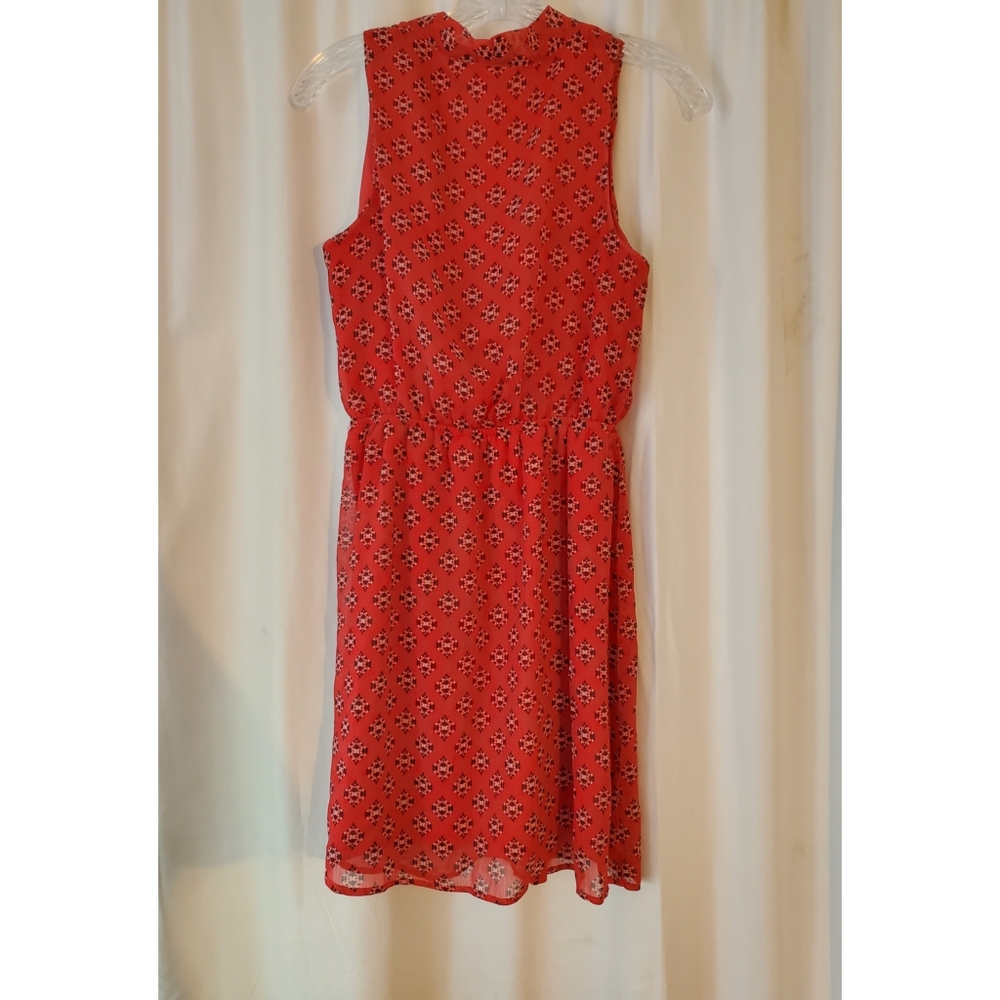 Red business casual mini dress